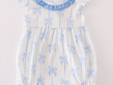 Blue bow ruffle bubble For Sale