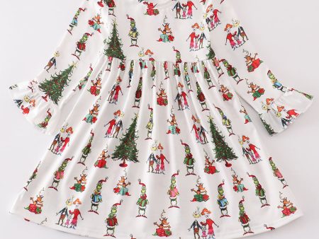 White grinch print dress Supply