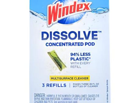 WHOLESALE WINDEX DISSOLVE CONCENTRATED POD 3 REFILLS 0.28OZ SOLD BY CASE Online Sale