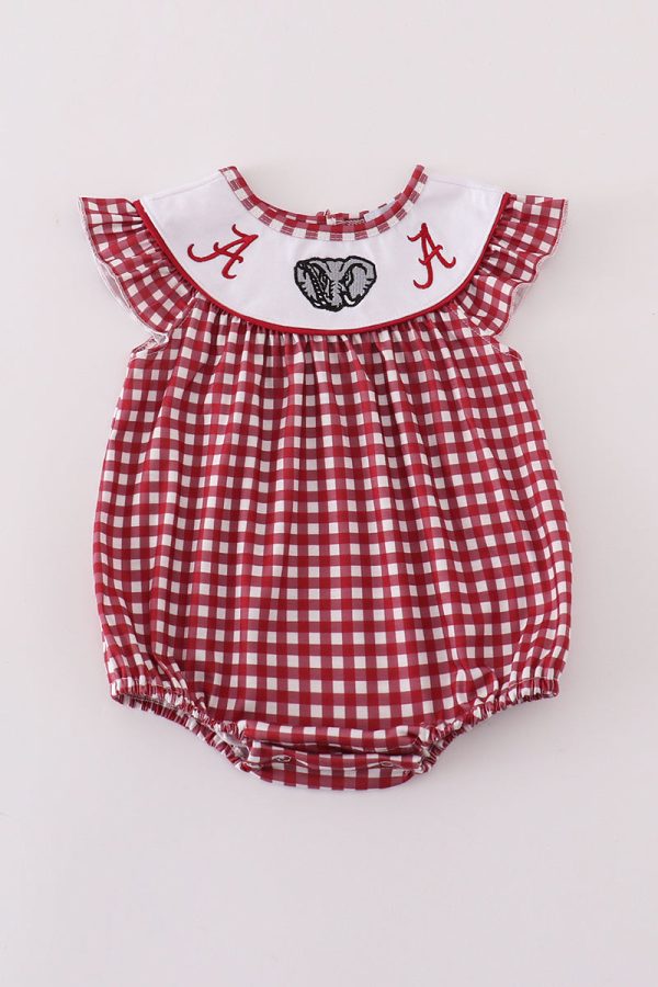 Alabama embroidery girl gingham bubble Online Hot Sale