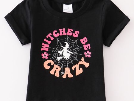 Black halloween witch girl top Cheap