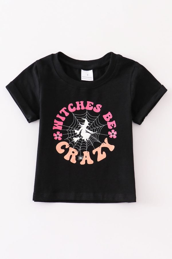 Black halloween witch girl top Cheap