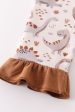 Brown dinosaur print girl set Fashion