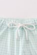 Sage gingham boy shorts set For Cheap