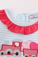 Pink truck heart applique girl bloomer set Cheap