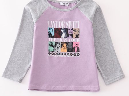 Purple music fan girl top For Cheap