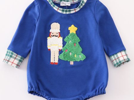 Blue christmas nutcracker french knot boy bubble For Cheap