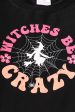 Black halloween witch girl top Cheap