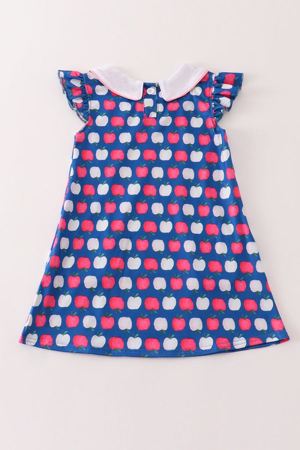 Apple print pocket dress Supply