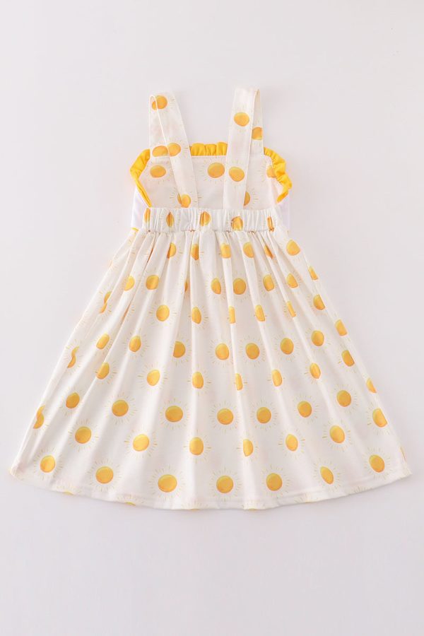 Yellow you are my sunshine embroidery dress Hot on Sale